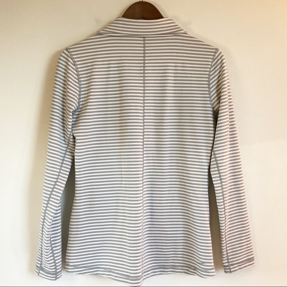 Reebok Grey White Striped Full Zip Athletic Jacket, size Large - Picture 11 of 16